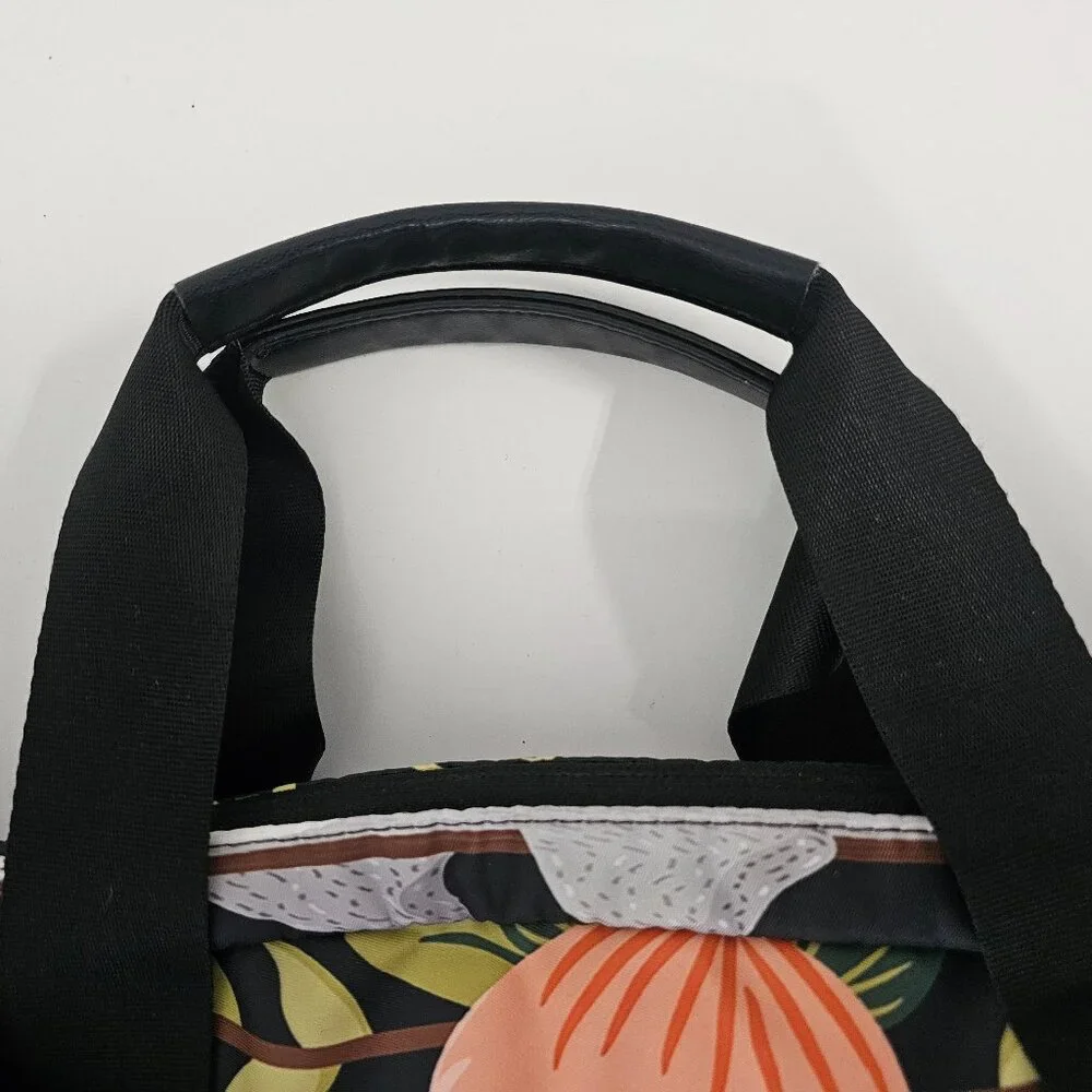 Laptop Crossbody Messenger Bag Sloth Black Boho School Office Floral